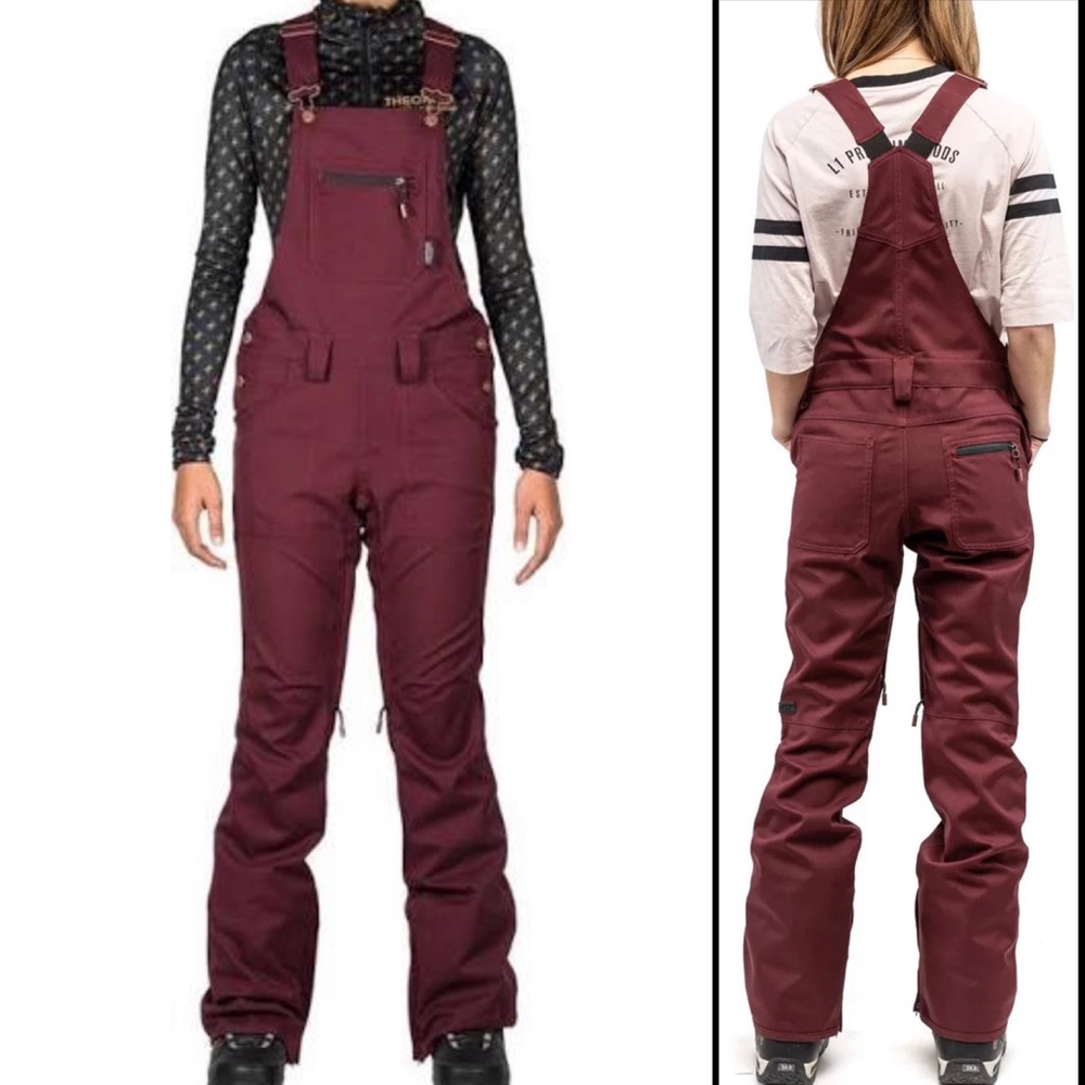 L1 WOMEN'S LORETTA OVERALL BIB SNOWPANTS (WINE)
